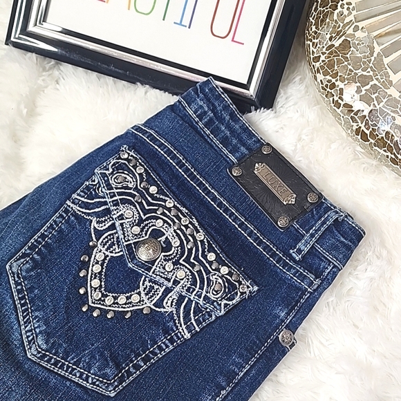 😍TRU LUXE JEANS, bootcut, Size 27 - Picture 3 of 7